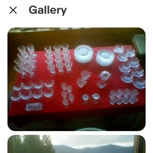 72 piece crystal dinnerware  seats 8 .